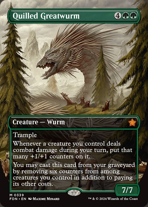 Quilled Greatwurm (Borderless) - Foundations - M - 339