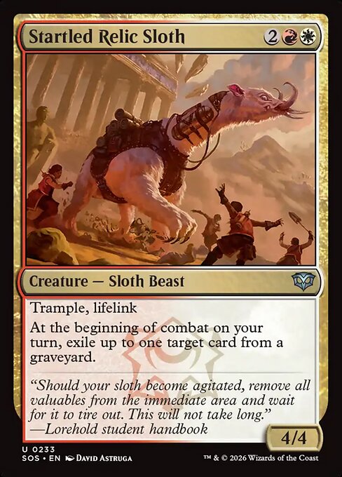 Startled Relic Sloth - Secrets of Strixhaven - U - 233
