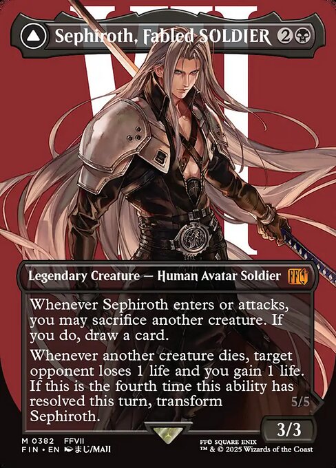 Sephiroth, Fabled SOLDIER (0382) (Borderless) - FINAL FANTASY - M - 382
