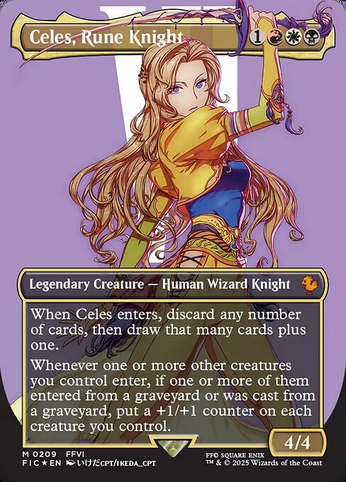 Celes, Rune Knight (Borderless) (Surge Foil) - Commander: FINAL FANTASY - M - 209