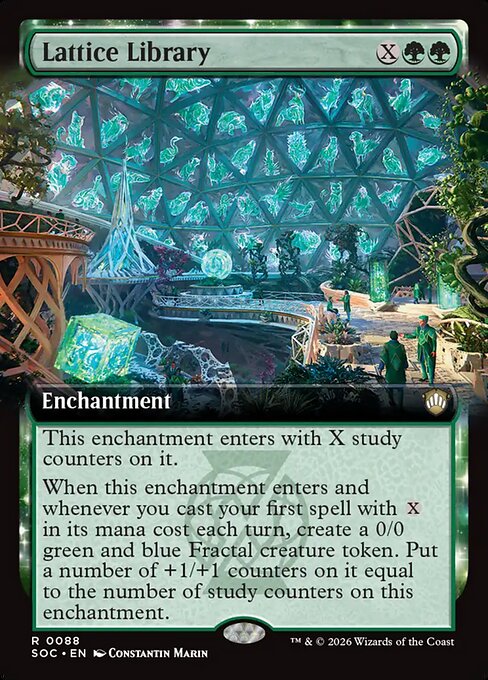 Lattice Library (Extended Art) - Commander: Secrets of Strixhaven - R - 88