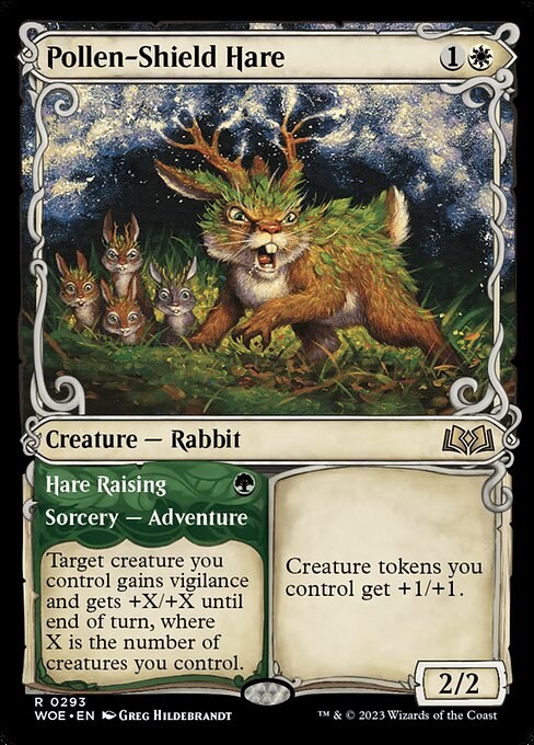 Pollen-Shield Hare (Showcase) - Wilds of Eldraine - R - 293