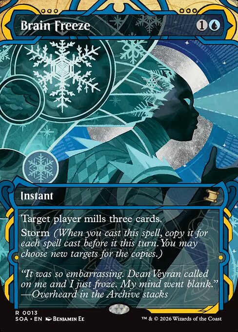 Brain Freeze (JP Alternate Art) (Silver Scroll Foil) - Secrets of Strixhaven: Mystical Archive - R - 143
