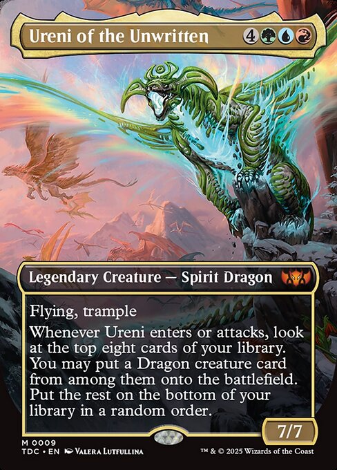 Ureni of the Unwritten (Borderless) - Commander: Tarkir: Dragonstorm - M - 9
