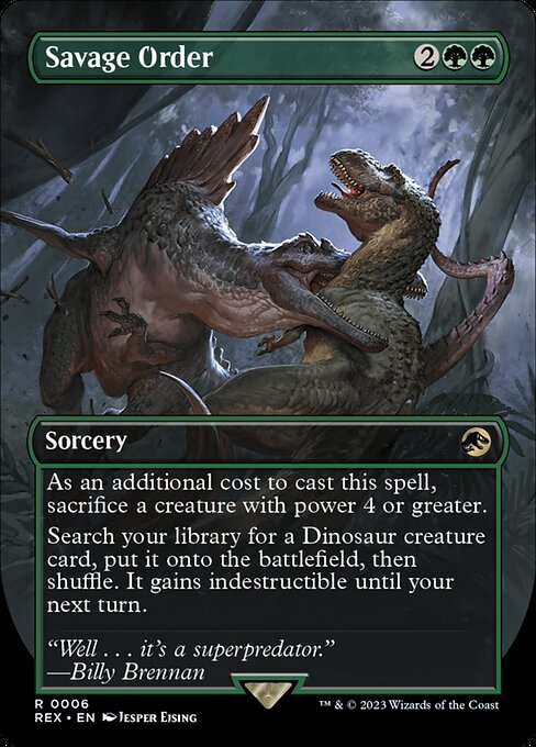 Savage Order (Borderless) - Universes Beyond: Jurassic World Collection - R - 6