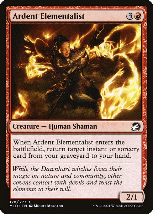 Ardent Elementalist - Innistrad: Midnight Hunt - C - 128