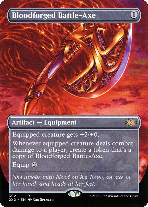 Bloodforged Battle-Axe (Borderless) - Double Masters 2022 - R - 392