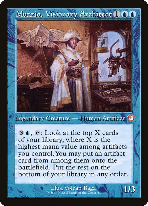 Muzzio, Visionary Architect (Retro Frame) - Commander: The Brothers' War - M - 89