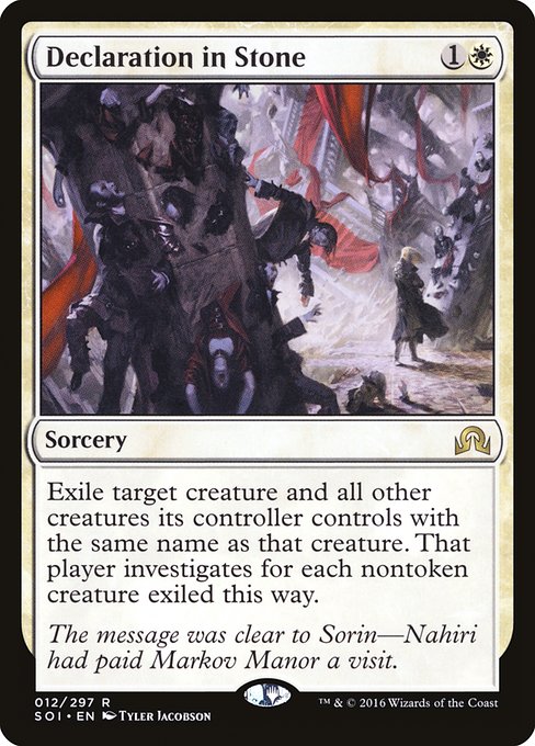 Declaration in Stone - Shadows over Innistrad - R - 12