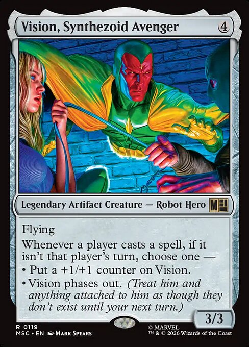Vision, Synthezoid Avenger - Commander: Marvel Super Heroes - R - 119