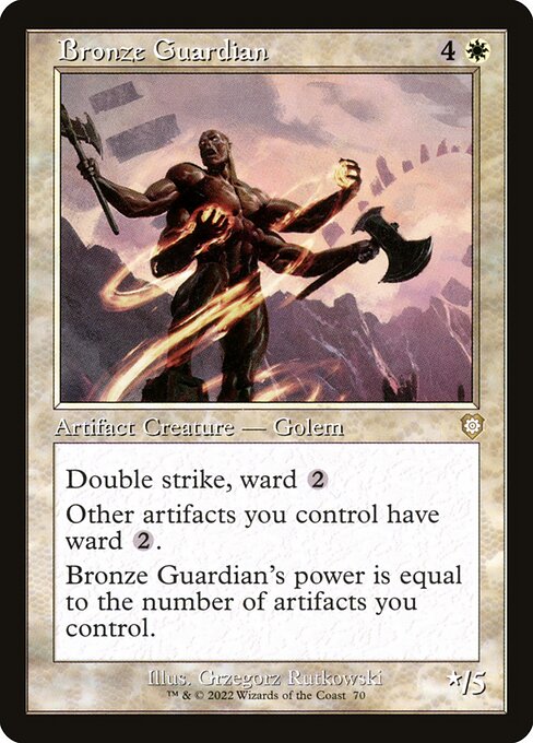 Bronze Guardian (Retro Frame) - Commander: The Brothers' War - R - 70