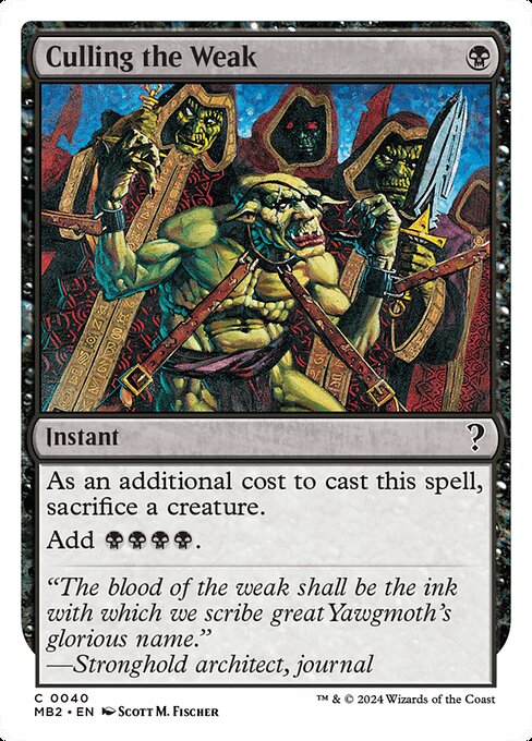 Culling the Weak (White Border) - Mystery Booster 2 - C - 40