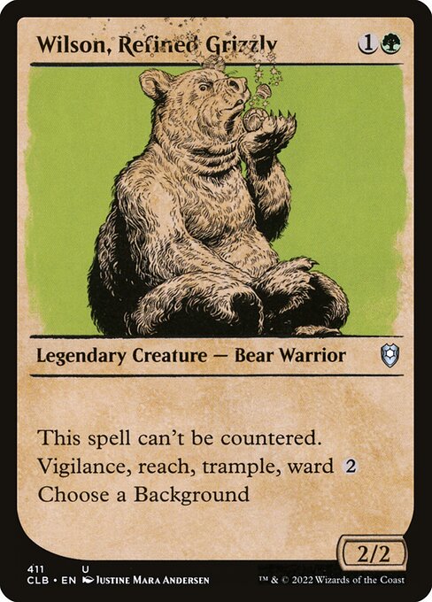Wilson, Refined Grizzly (Showcase) - Commander Legends: Battle for Baldur's Gate - U - 411