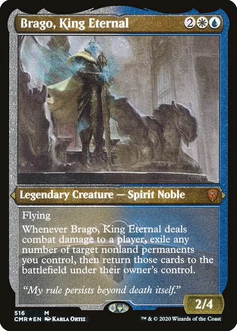 Brago, King Eternal (Foil Etched) - Commander Legends - M - 516