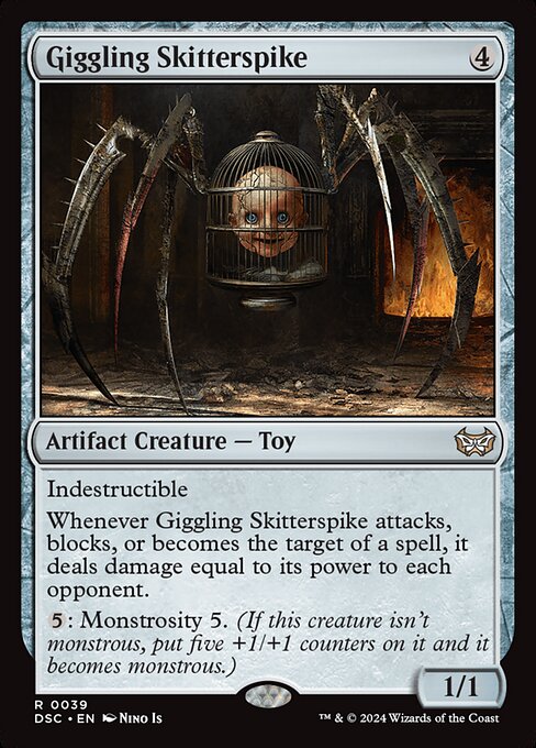 Giggling Skitterspike - Commander: Duskmourn: House of Horror - R - 39
