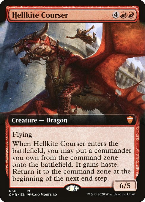 Hellkite Courser (Extended Art) - Commander Legends - M - 666
