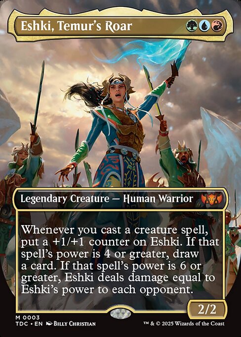 Eshki, Temur's Roar (Borderless) - Commander: Tarkir: Dragonstorm - M - 3