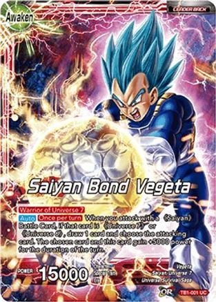 Vegeta // Saiyan Bond Vegeta - Tournament of Power - Uncommon - TB1-001