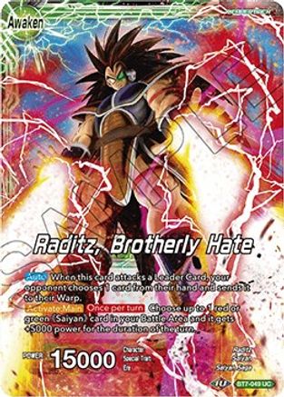 Raditz // Raditz, Brotherly Hate - Assault of the Saiyans - Uncommon - BT7-049