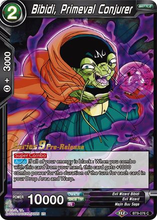 Bibidi, Primeval Conjurer - Universal Onslaught Pre-Release Cards - Common - BT9-076