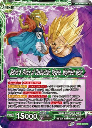 Vegeta & Babidi // Babidi & Prince of Destruction Vegeta, Mightiest Majin - Vermilion Bloodline - Uncommon - BT11-062