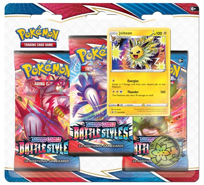 POKEMON Battle Styles 3 Pack Blister [Jolteon]