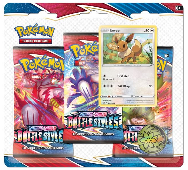 POKEMON Battle Styles 3 Pack Blister [Eevee]
