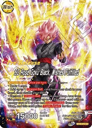 Zamasu // SS Rose Goku Black, Wishes Fulfilled - Realm of the Gods Pre-Release Cards - Uncommon - BT16-072