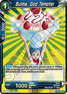 Bulma, God Tempter - Galactic Battle - Common - BT1-040