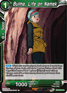 Bulma, Life on Namek - Rise of the Unison Warrior - Common - BT10-071
