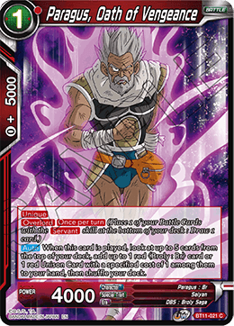 Paragus, Oath of Vengeance - Vermilion Bloodline - Common - BT11-021