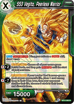 SS3 Vegito, Peerless Warrior - Vermilion Bloodline - Rare - BT11-063
