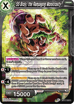SS Broly, the Rampaging Monstrosity - Vermilion Bloodline Pre-Release Cards - Rare - BT11-125