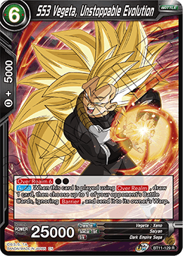 SS3 Vegeta, Unstoppable Evolution - Vermilion Bloodline - Rare - BT11-129