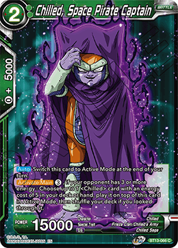 Chilled, Space Pirate Captain - Supreme Rivalry - Common - BT13-066