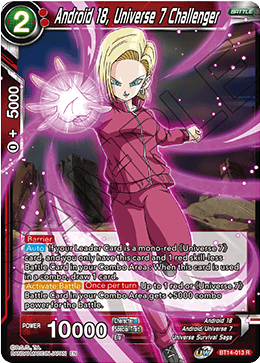 Android 18, Universe 7 Challenger - Cross Spirits - Rare - BT14-013