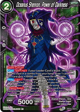Oceanus Shenron, Power of Darkness - Cross Spirits - Rare - BT14-136