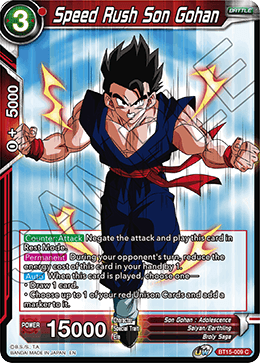 Speed Rush Son Gohan - Saiyan Showdown - Common - BT15-009