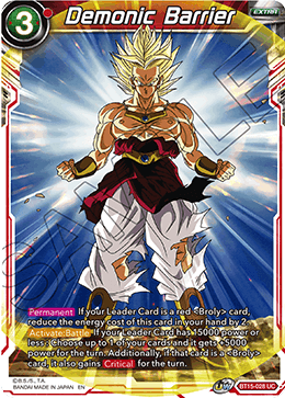 Demonic Barrier - Saiyan Showdown - Uncommon - BT15-028