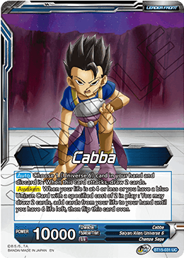 Cabba // SS Cabba, Proud Volley - Saiyan Showdown - Uncommon - BT15-031
