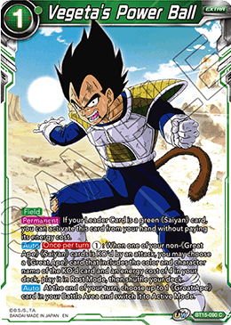 Vegeta's Power Ball - Saiyan Showdown - Common - BT15-090