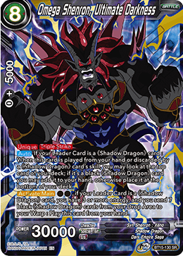 Omega Shenron, Ultimate Darkness - Saiyan Showdown - Super Rare - BT15-130