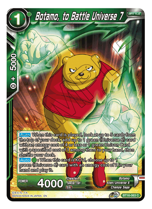 Botamo, to Battle Universe 7 - Realm of the Gods - Common - BT16-063