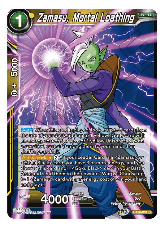 Zamasu, Mortal Loathing - Realm of the Gods - Common - BT16-091