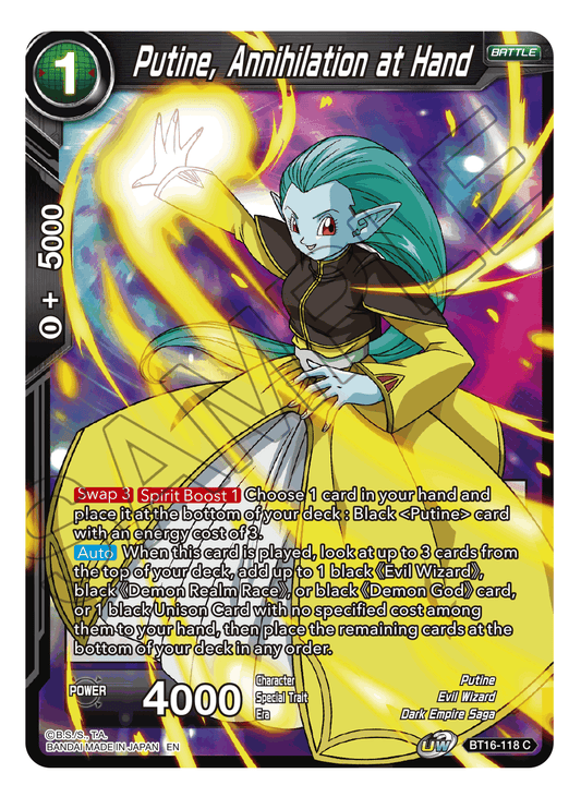 Putine, Annihilation at Hand - Realm of the Gods - Common - BT16-118