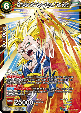 Victorious Fist Super Saiyan 3 Son Goku - Cross Worlds - Super Rare - BT3-003