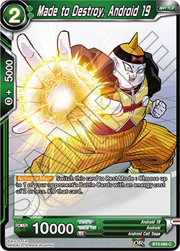 Made to Destroy, Android 19 - Cross Worlds - Common - BT3-066