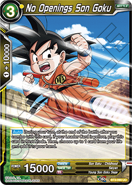 No Openings Son Goku - Cross Worlds - Uncommon - BT3-090