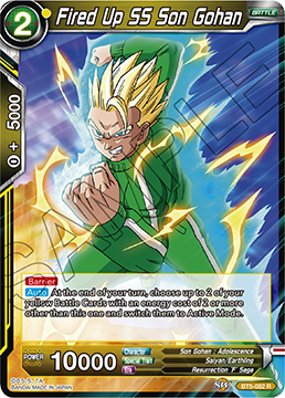 Fired Up SS Son Gohan - Miraculous Revival - Rare - BT5-082