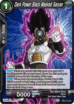 Dark Power Black Masked Saiyan - Miraculous Revival - Uncommon - BT5-112